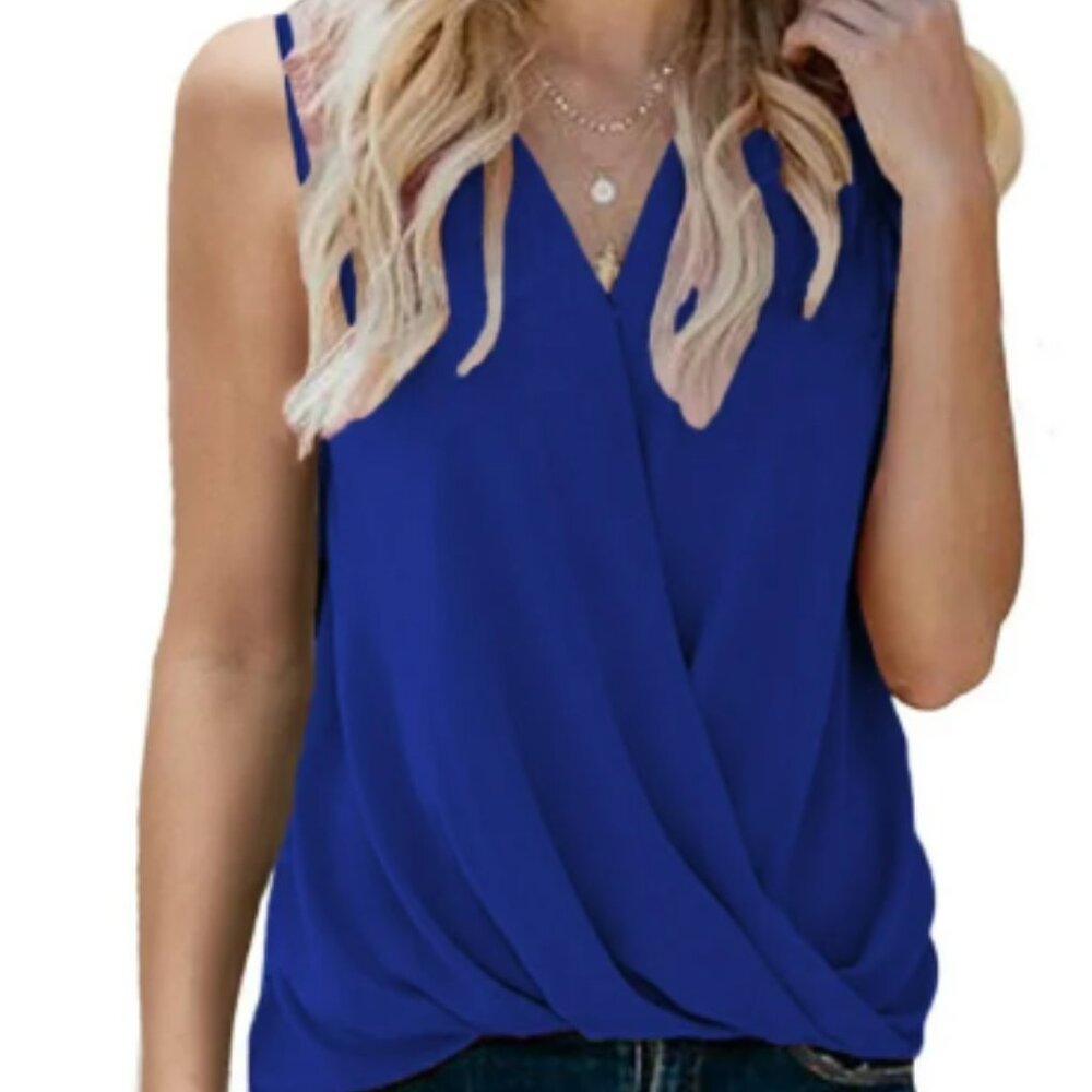 Lush Cobalt Blue Sleeveless Tank